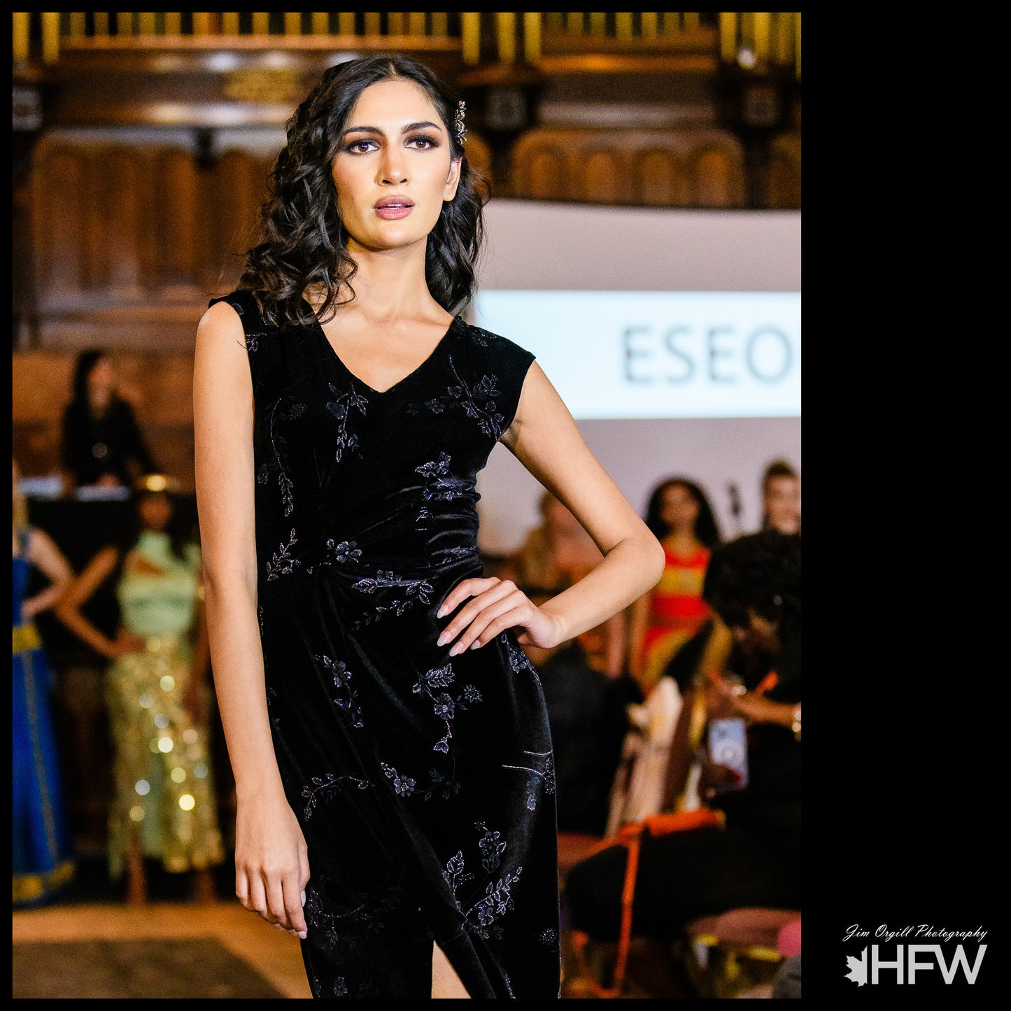 Eseohe's Black /silver velvet dress