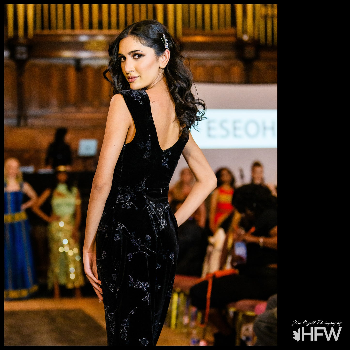 Eseohe's Black /silver velvet dress