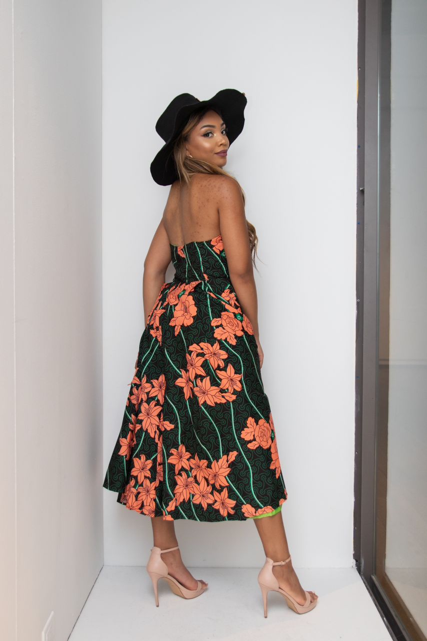 Eseohe Reified: Midi length princesses dress