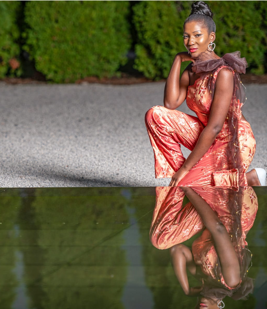 The Debut: Taffeta jumpsuit