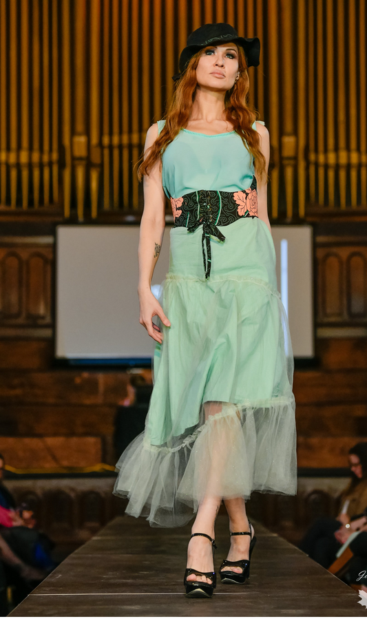 Eseohe Reified: Asymmetric tiered tulle skirt
