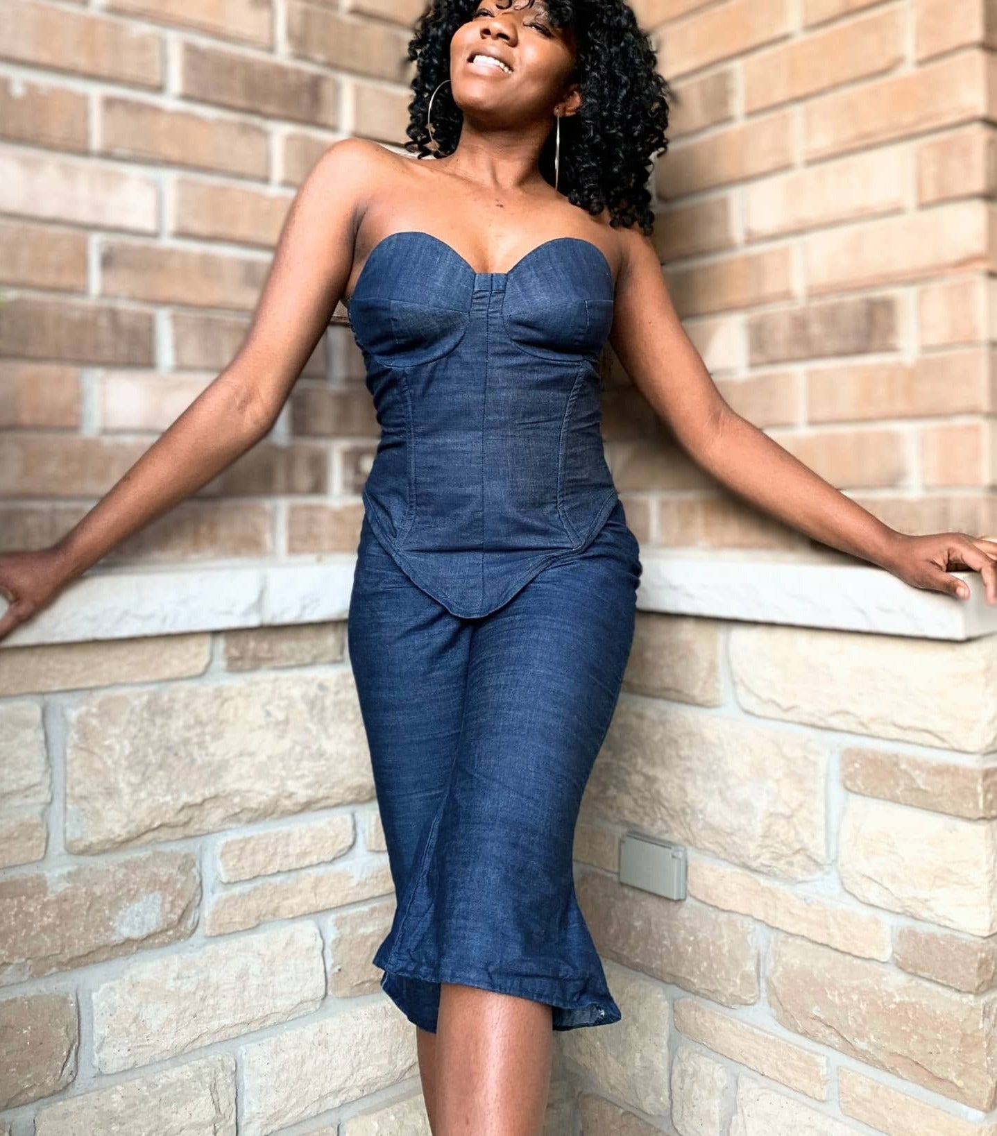 3/4 Denim Culottes